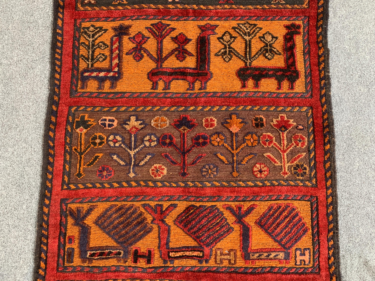 3x4 Ft Amazing Pictorial kilim Rug, Afghan Hand Knotted kilim Rug, Oriental Rug, Herat kilim Rug, Best for Kids Room Rug, Floral design Rug.