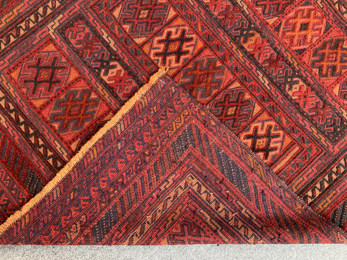 4x4 Ft Amazing Afghan kilim Rug, Hand knotted Herati kilim Rug, Barjasta design Rug, Oriental kilim Rug, Rugs for Bedroom Rug, Hallway Rug.