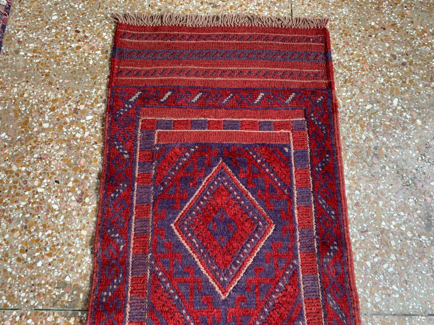 Runner Rug, 2x8 Ft Afghan Hand Knotted Runner Rug, Mashwani Runner Rug, Vintage Geometric Runner Rug, Oriental Wool Rug, Hallway Runner Rug.