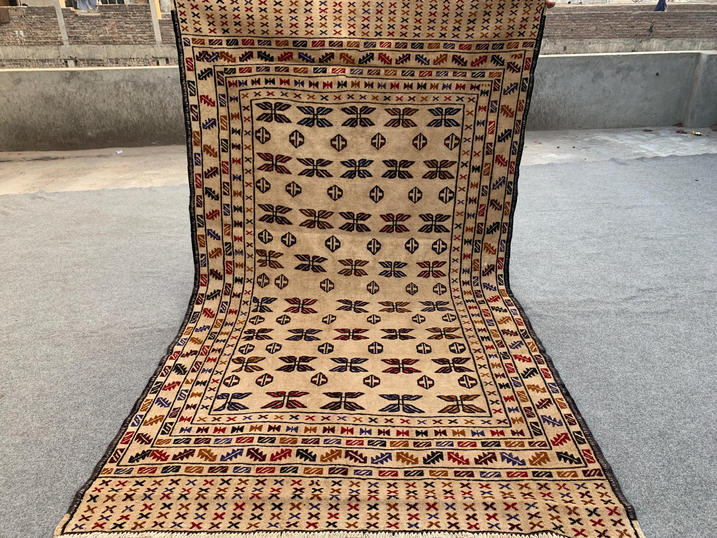 4x7 Antique Soumak kilim Rug, Afghan Handmade Vintage kilim Rug, Turkmen Soumak Rug, Oriental Wool Rug, Wall Decor Rug, Bedroom Hallway Rug.