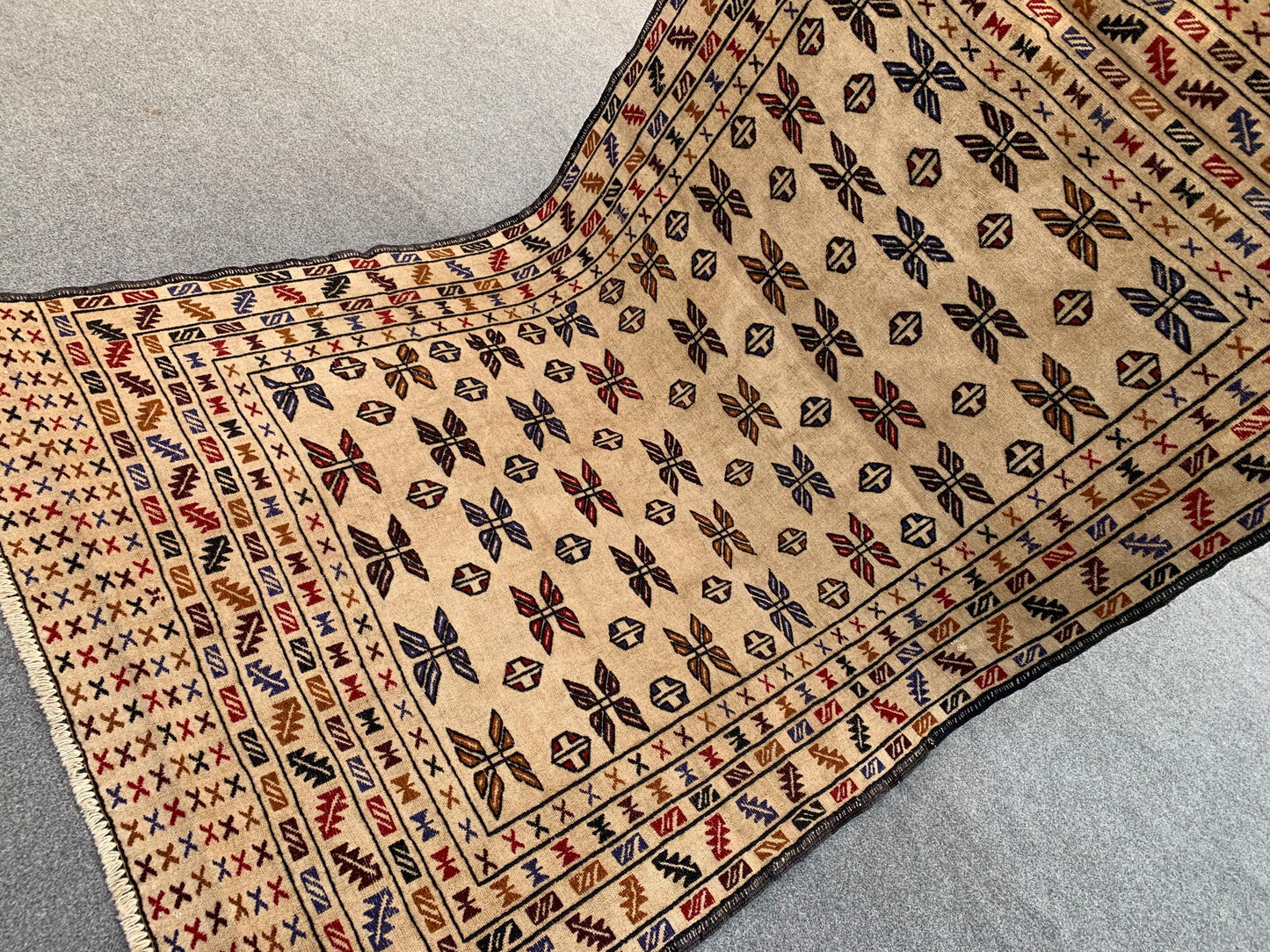 4x7 Antique Soumak kilim Rug, Afghan Handmade Vintage kilim Rug, Turkmen Soumak Rug, Oriental Wool Rug, Wall Decor Rug, Bedroom Hallway Rug.