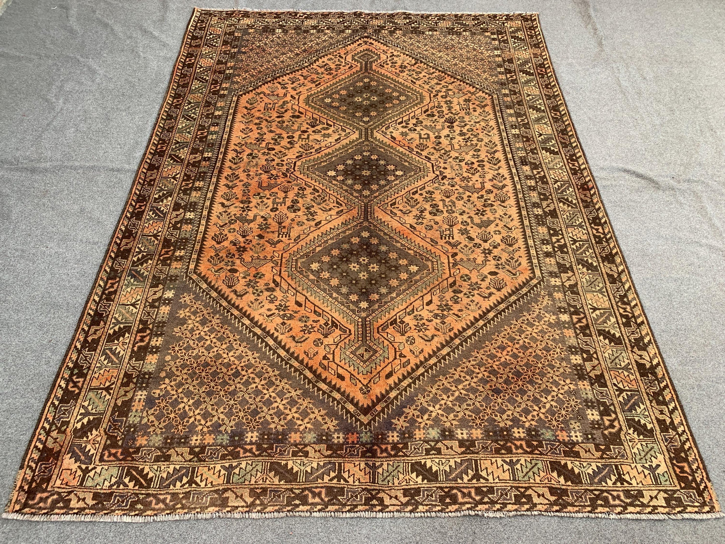 7x10 Ft Antique Caucasian Rug, Hand knotted Wool Rug, Vintage Afghan Rug, Tribal Oriental Rug, Home Decor Rug, Bedroom Rug, Living Room Rug.