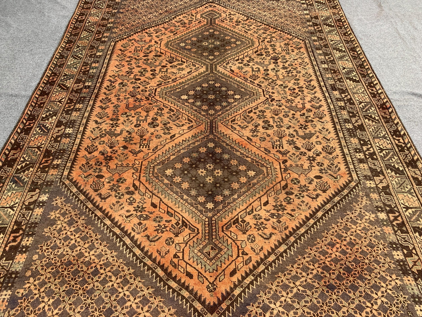 7x10 Ft Antique Caucasian Rug, Hand knotted Wool Rug, Vintage Afghan Rug, Tribal Oriental Rug, Home Decor Rug, Bedroom Rug, Living Room Rug.