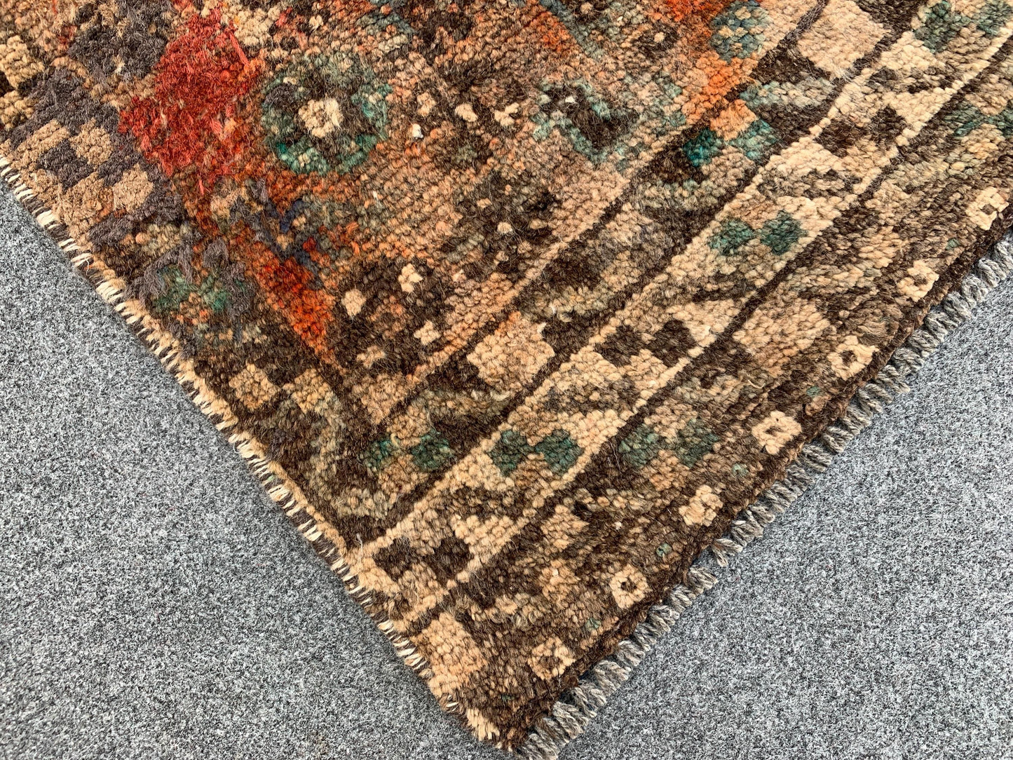 2x5 Ft Antique Runner Rug, Afghan Hand Knotted Runner Rug, Vintage Runner Rug, Oriental Wool Rug, One of a kind Rug, Bedroom Rug Hallway Rug