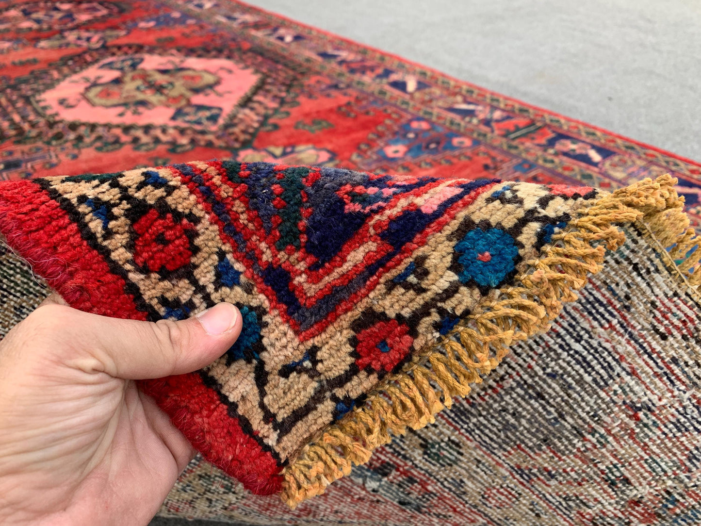 4x9 Ft Runner Rug, Afghan Hand Knotted Runner Rug, Geometric Runner Rug, Vintage Tribal Rug Oriental Runner Rug, Bedroom Hallway Runner Rug.