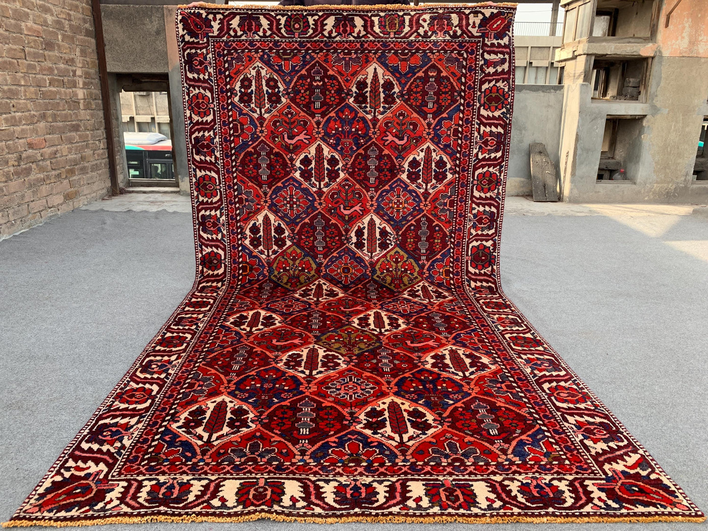 Vintage Rug 5x9 Ft Birds Floral design Rug, Afghan Hand Knotted Rug, Oriental Wool Rug, Turkmen Tribal Rug, Home Decor Rug, Living Room Rug.