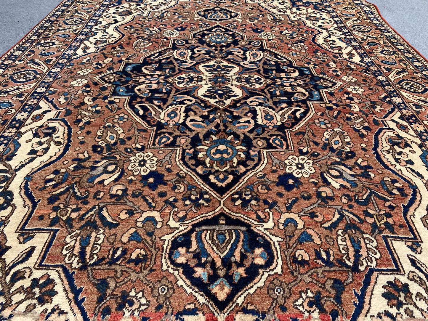 Antique Rug 7x10 Ft Afghan Hand knotted Rug, One of a kind Vintage Rug, Geometric Area Rug Tribal Oriental Rug, Bedroom Rug Living Room Rug.