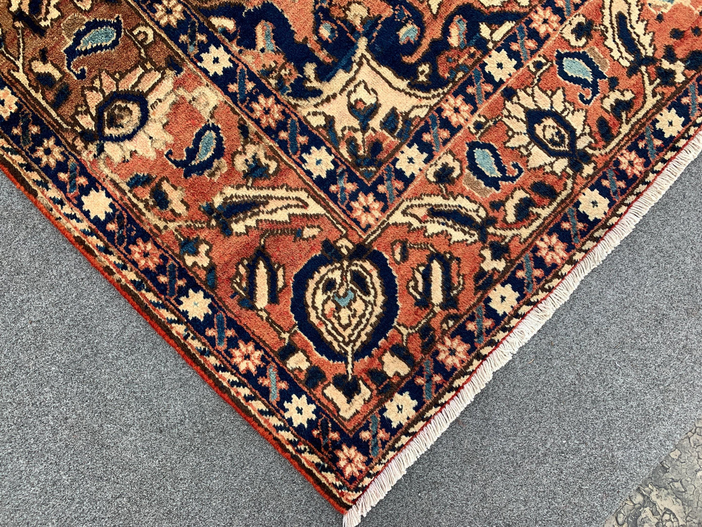 Antique Rug 7x10 Ft Afghan Hand knotted Rug, One of a kind Vintage Rug, Geometric Area Rug Tribal Oriental Rug, Bedroom Rug Living Room Rug.