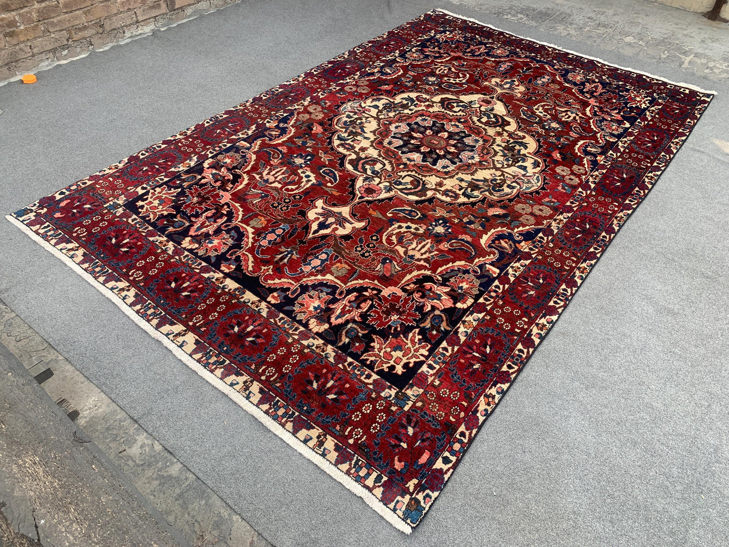 7x10 Ft Antique Tribal Rug, Afghan Hand knotted Wool Rug, Vintage Oriental Rug, Geometric Area Turkmen Rug, Dining Table Rug Living Room Rug