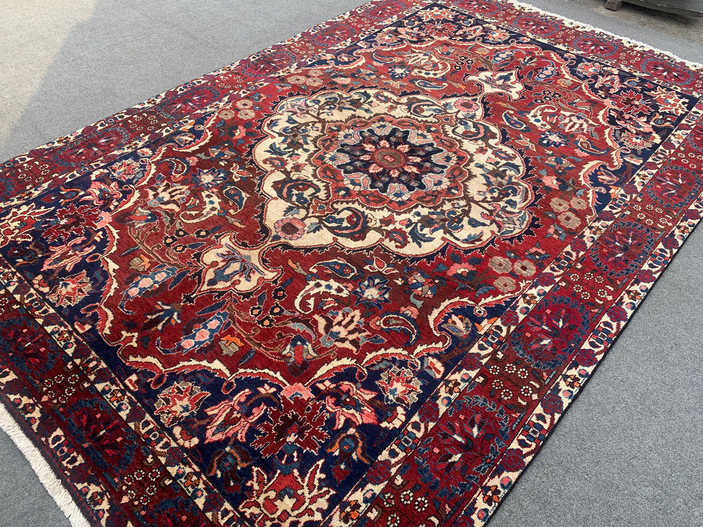 7x10 Ft Antique Tribal Rug, Afghan Hand knotted Wool Rug, Vintage Oriental Rug, Geometric Area Turkmen Rug, Dining Table Rug Living Room Rug