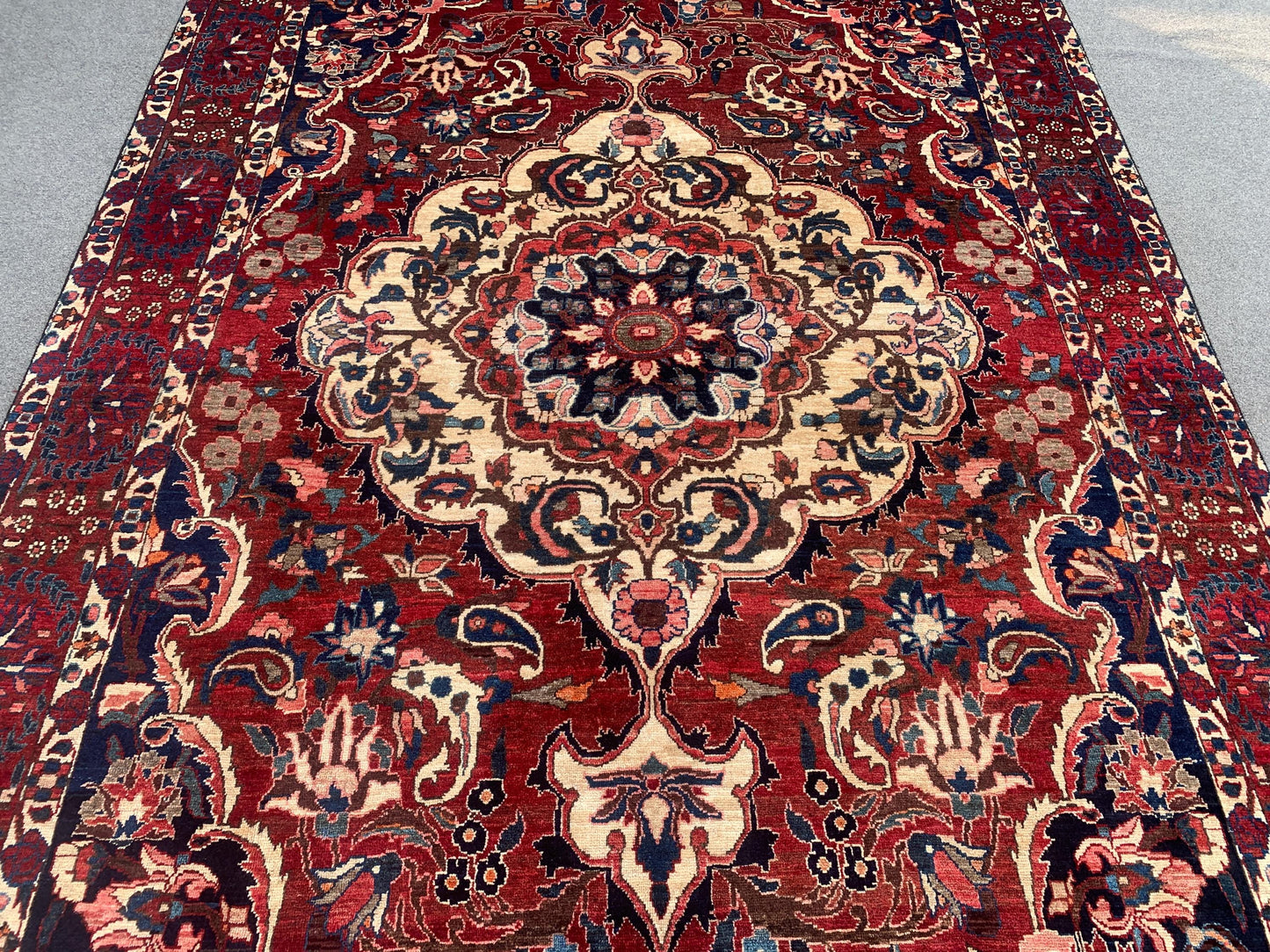 7x10 Ft Antique Tribal Rug, Afghan Hand knotted Wool Rug, Vintage Oriental Rug, Geometric Area Turkmen Rug, Dining Table Rug Living Room Rug