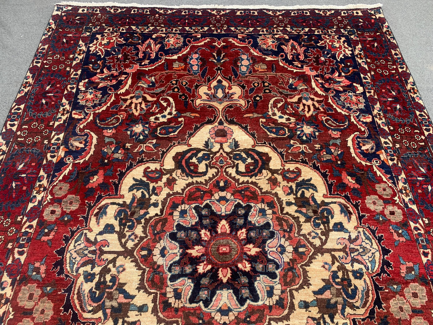7x10 Ft Antique Tribal Rug, Afghan Hand knotted Wool Rug, Vintage Oriental Rug, Geometric Area Turkmen Rug, Dining Table Rug Living Room Rug