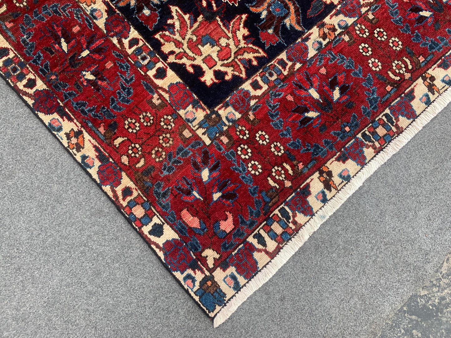 7x10 Ft Antique Tribal Rug, Afghan Hand knotted Wool Rug, Vintage Oriental Rug, Geometric Area Turkmen Rug, Dining Table Rug Living Room Rug