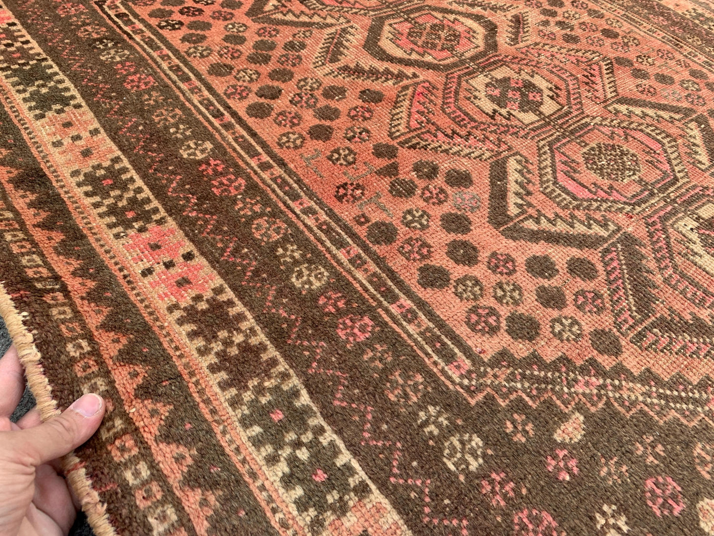 4x5 Ft Antique Caucasian Rug, Afghan Handmade Rug, Low Pile Rug, Oriental Vintage Rug, Turkmen Tribal Rug, Bedroom Rug, Kitchen Hallway Rug.
