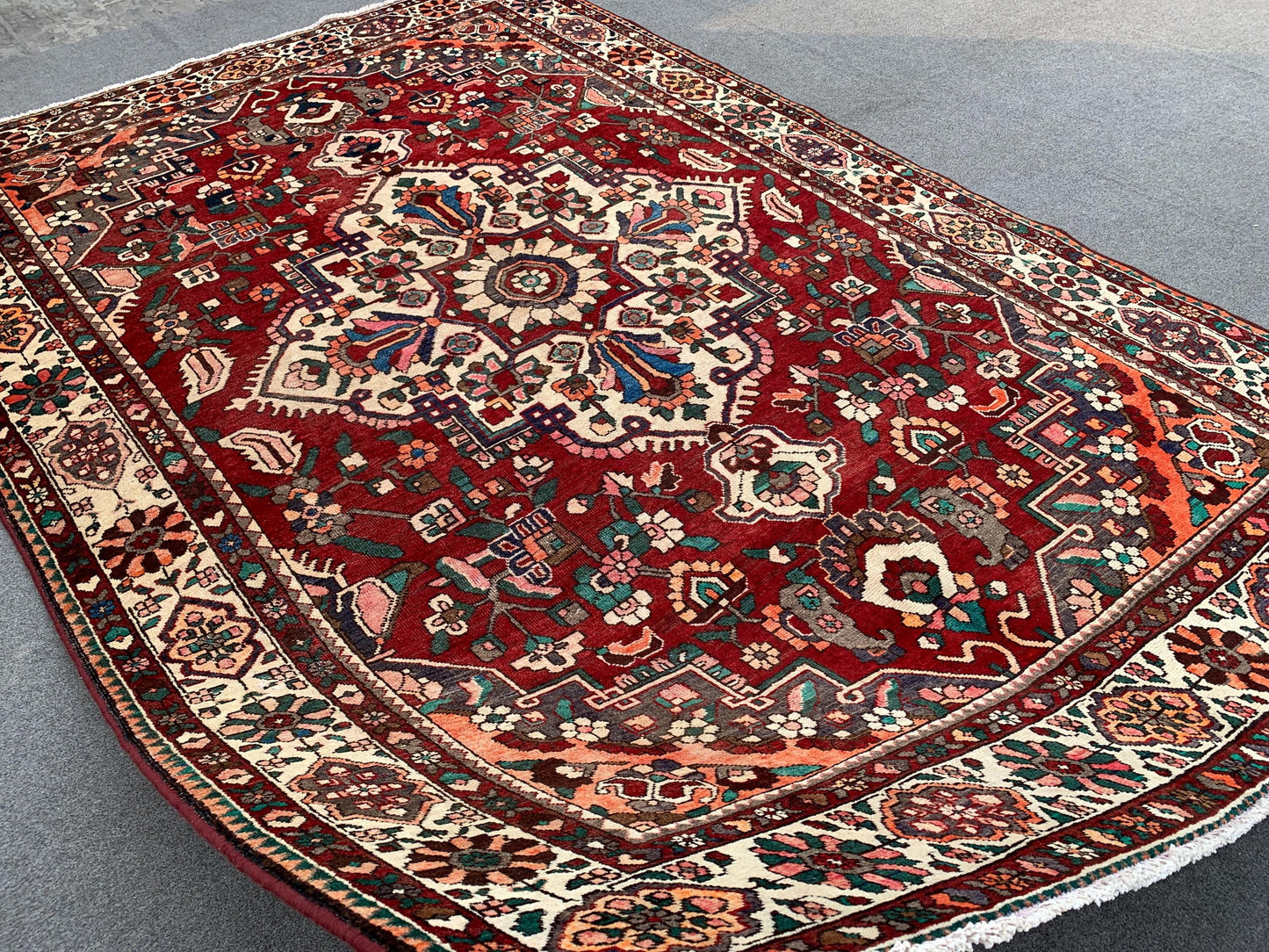 Antique Geometric Area Rug, Afghan Hand knotted Rug, 7x10 Ft Vintage Oriental Rug, Tribal Wool Rug, Home Decor Rug, Bedroom Living Room Rug.