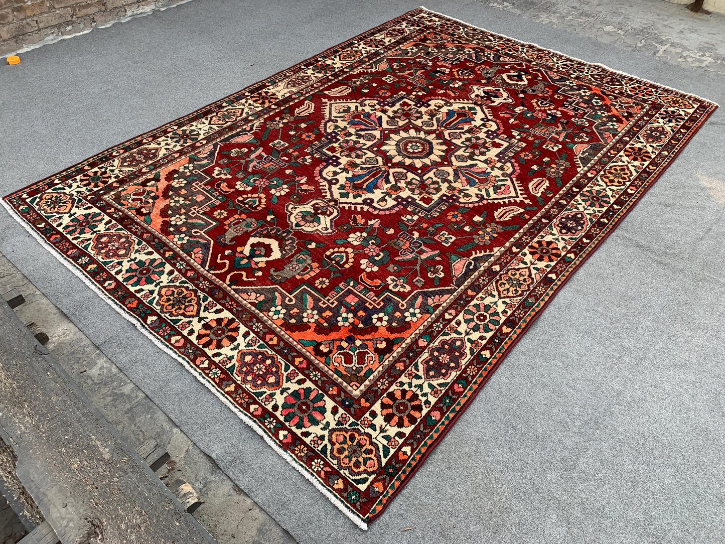 Antique Geometric Area Rug, Afghan Hand knotted Rug, 7x10 Ft Vintage Oriental Rug, Tribal Wool Rug, Home Decor Rug, Bedroom Living Room Rug.