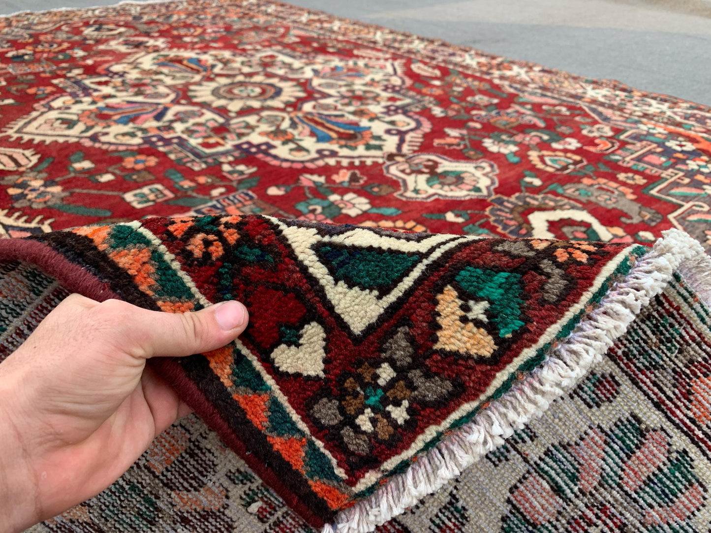 Antique Geometric Area Rug, Afghan Hand knotted Rug, 7x10 Ft Vintage Oriental Rug, Tribal Wool Rug, Home Decor Rug, Bedroom Living Room Rug.
