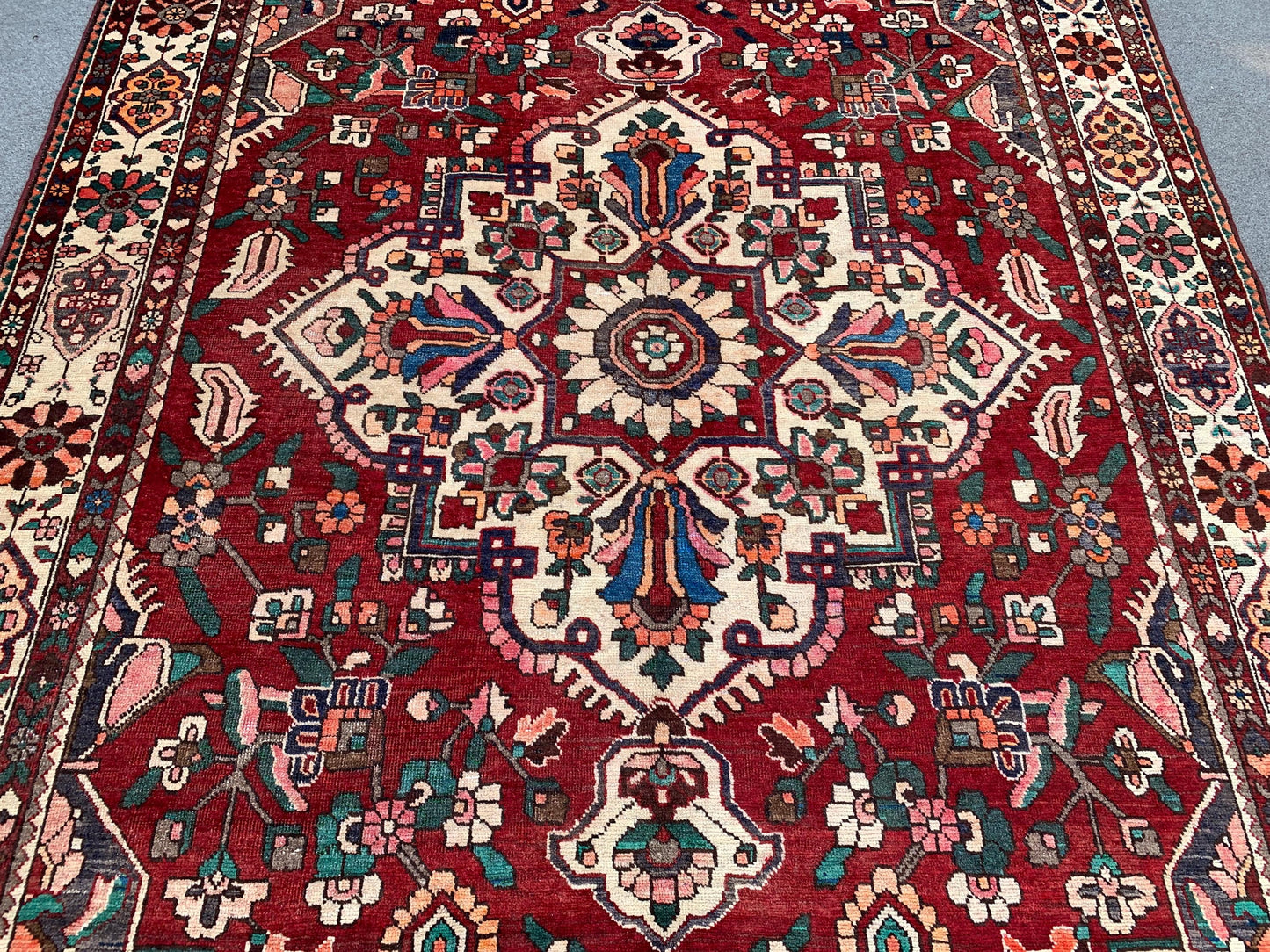 Antique Geometric Area Rug, Afghan Hand knotted Rug, 7x10 Ft Vintage Oriental Rug, Tribal Wool Rug, Home Decor Rug, Bedroom Living Room Rug.