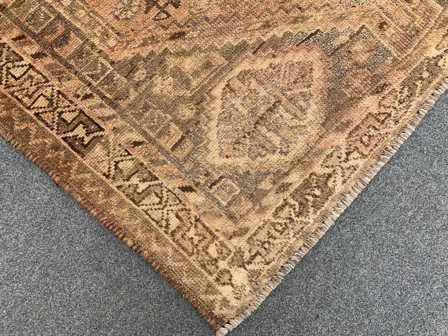 Antique Afghan Rug, 4x5 Ft Caucasian design Rug, Hand knotted Vintage Rug, Oriental Wool Rug, Tribal Area Rug, Rugs for Bedroom Hallway Rug.