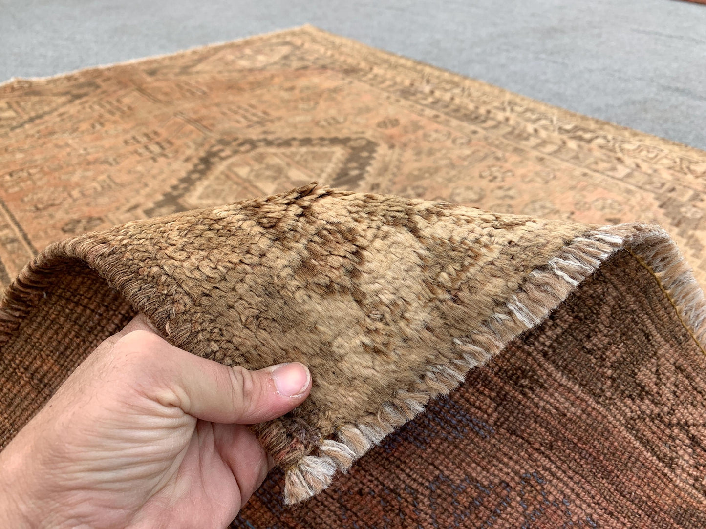 Antique Afghan Rug, 4x5 Ft Caucasian design Rug, Hand knotted Vintage Rug, Oriental Wool Rug, Tribal Area Rug, Rugs for Bedroom Hallway Rug.