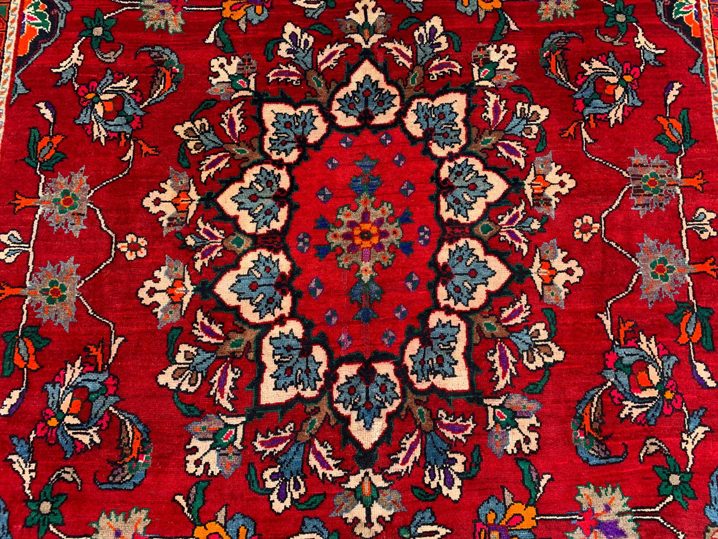 Amazing Vintage Rug 6x9 Ft Afghan Hand knotted Wool Rug, Geometric Area Rug, Oriental Tribal Rug, Best for Dining Table Rug Living Room Rug.