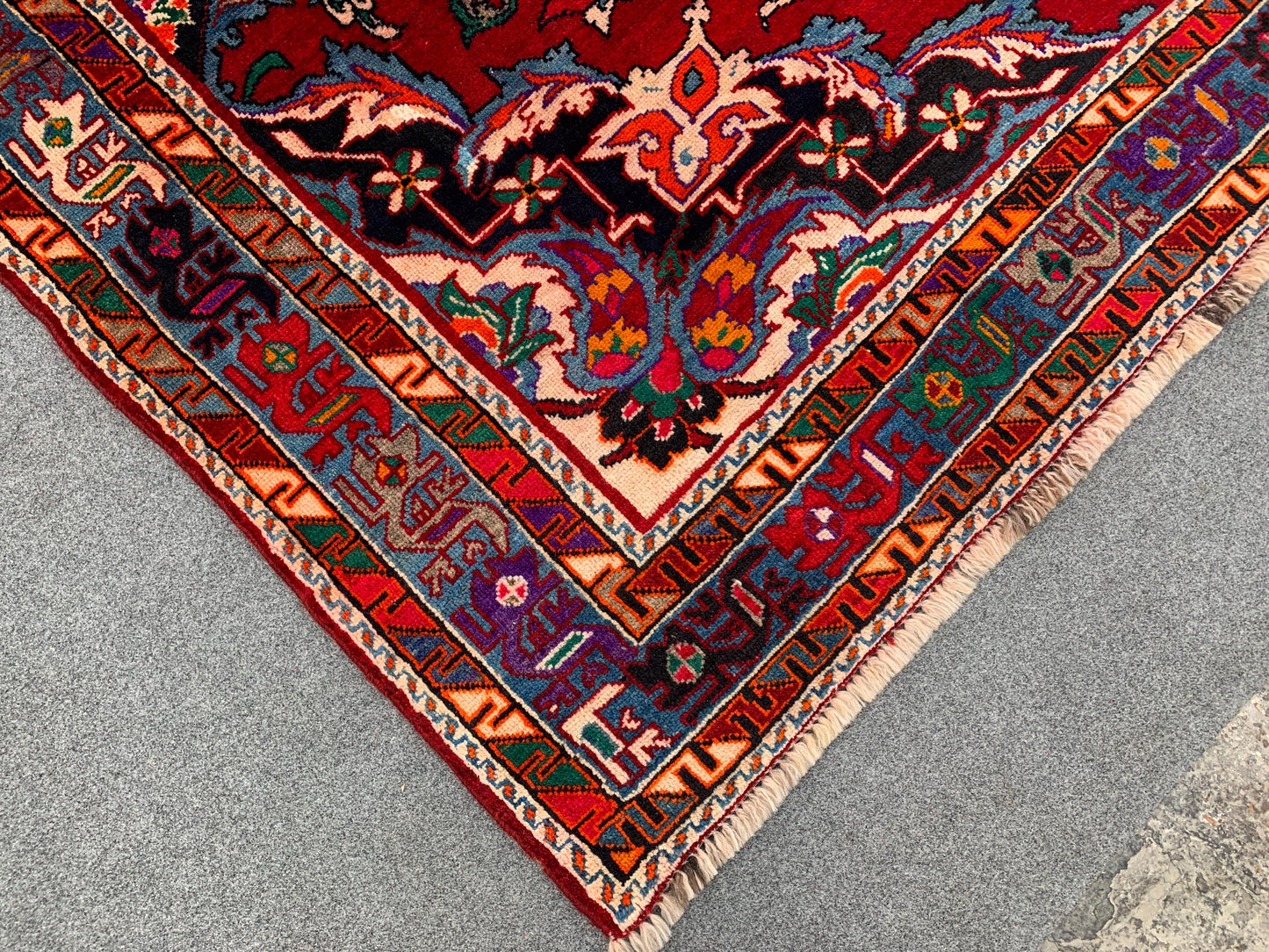 Amazing Vintage Rug 6x9 Ft Afghan Hand knotted Wool Rug, Geometric Area Rug, Oriental Tribal Rug, Best for Dining Table Rug Living Room Rug.