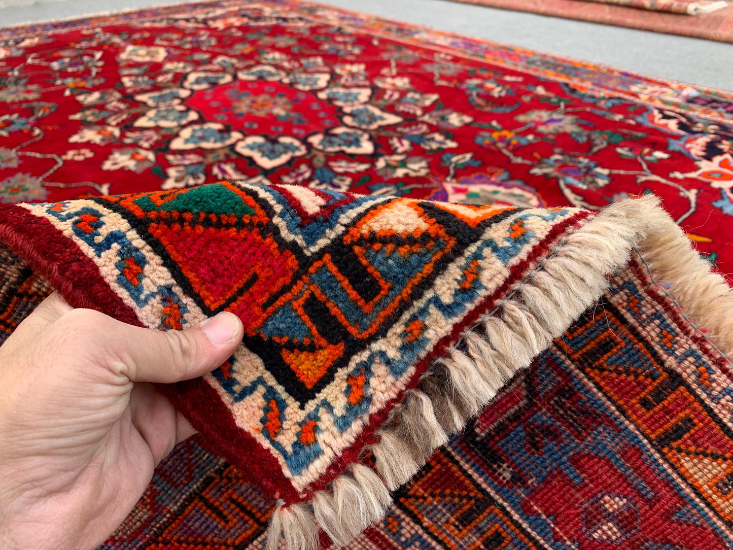 Amazing Vintage Rug 6x9 Ft Afghan Hand knotted Wool Rug, Geometric Area Rug, Oriental Tribal Rug, Best for Dining Table Rug Living Room Rug.