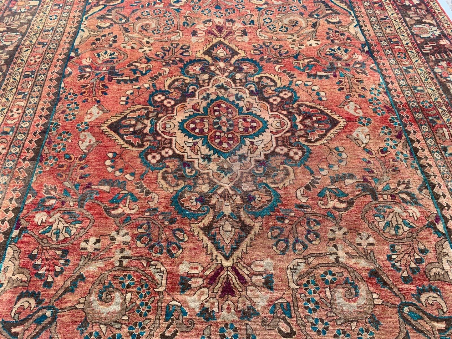 10x13 Antique Handmade Afghan Wool Caucasian design Rug