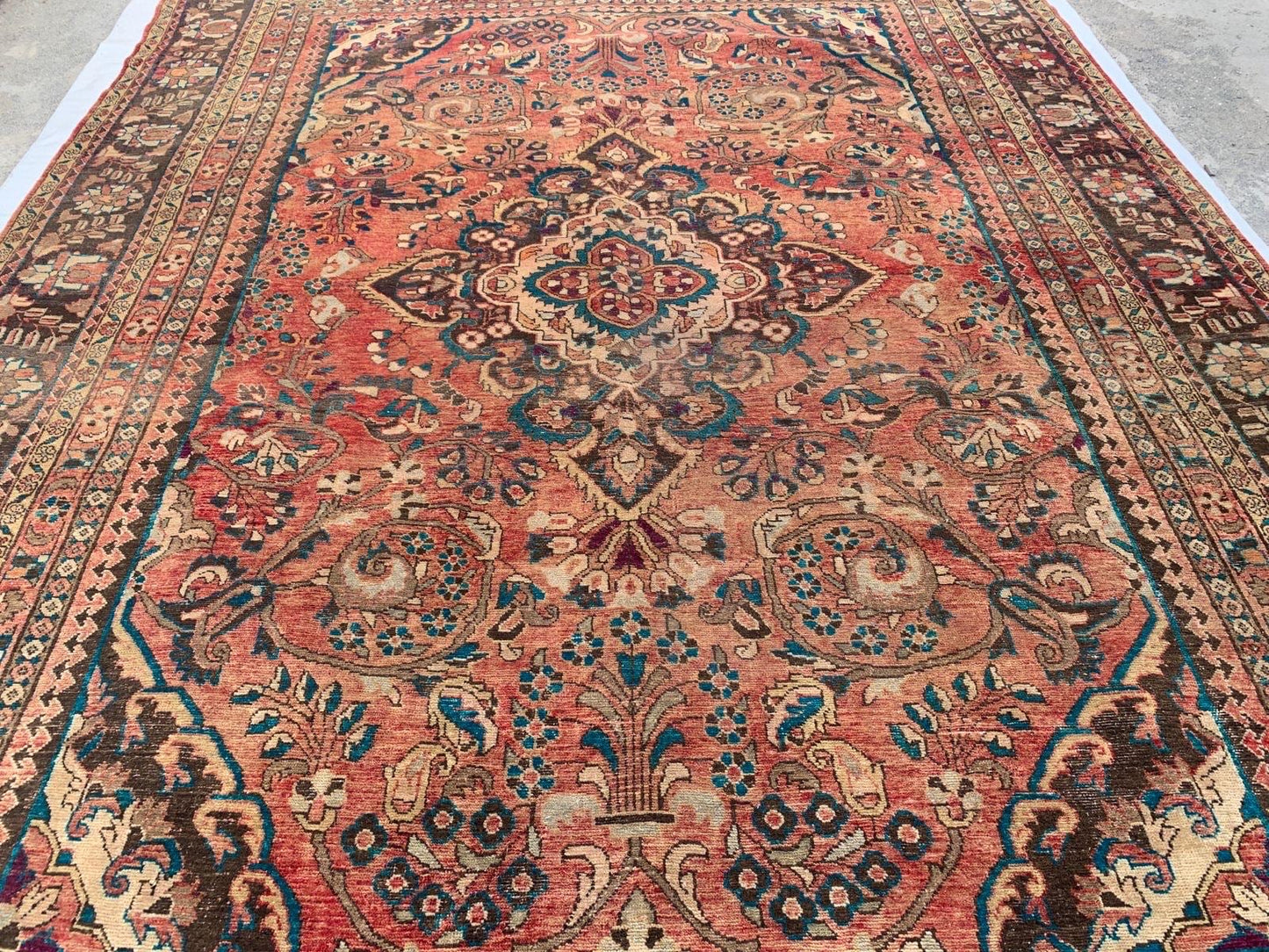 10x13 Antique Handmade Afghan Wool Caucasian design Rug