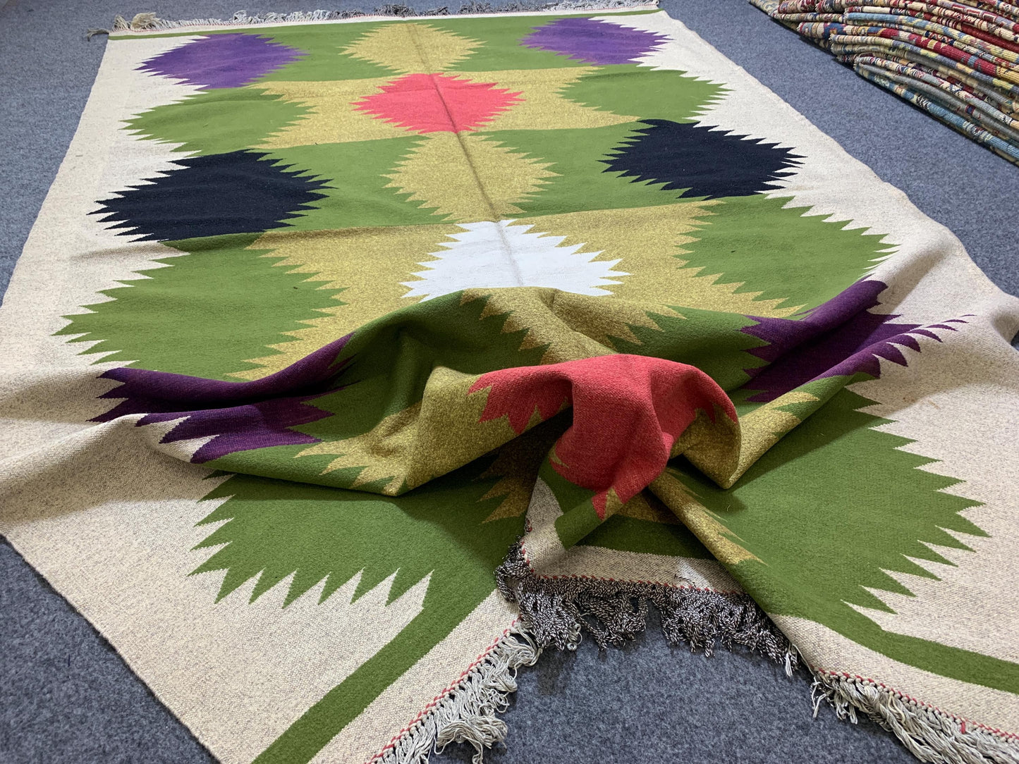 6x9 Ft Vintage Soumak kilim Rug, Afghan Handmade kilim Rug, Geometric Area Rug, Oriental Wool Rug, Home Decor Rug, Bedroom Living Room Rug.