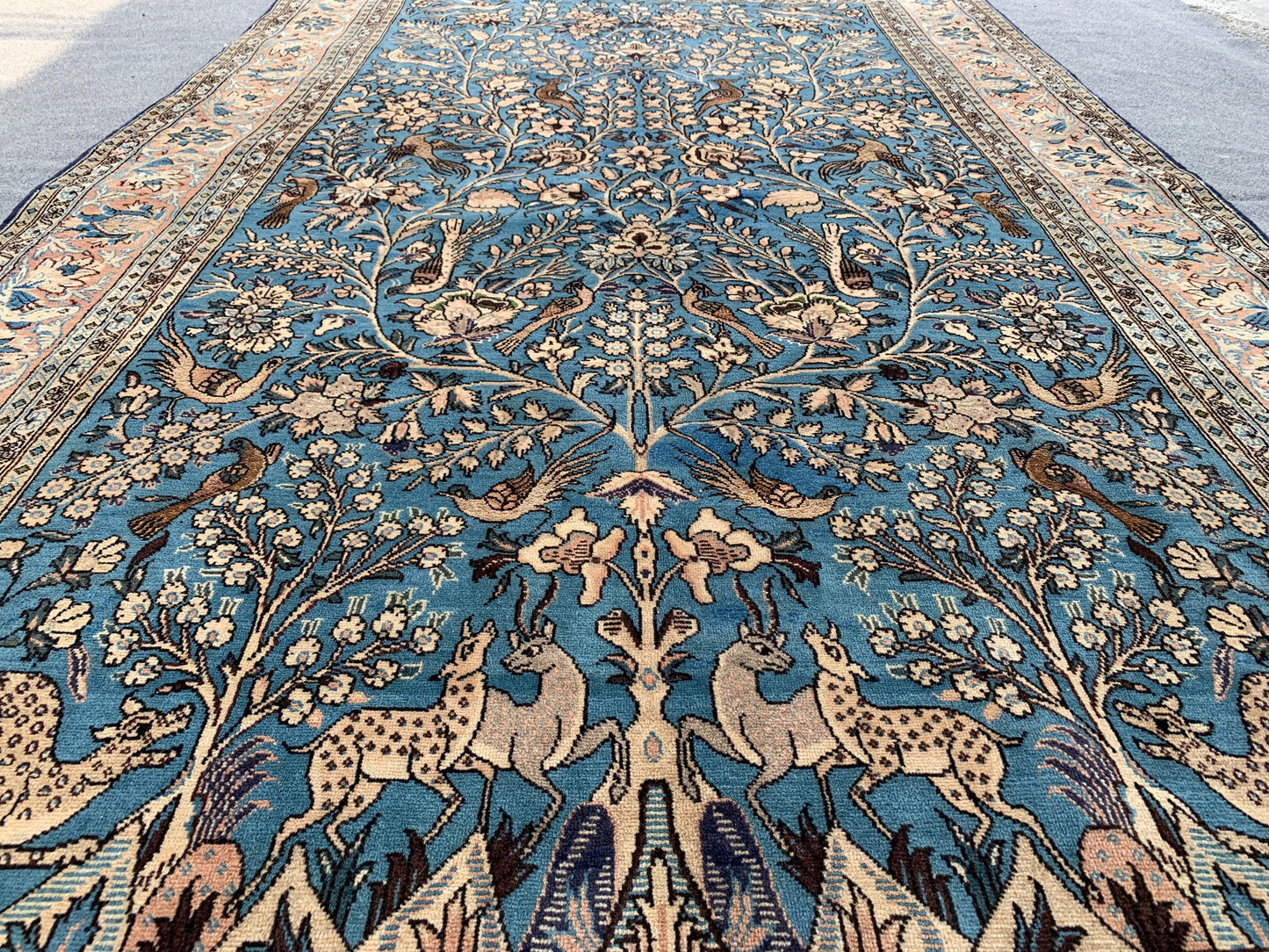 Amazing Pictorial Animal Rug, 5x8 Ft Natural Hand knotted Afghan Rug, Oriental Wool Rug, High Quality Rug, Home Decor Rug, Living Room Rug.