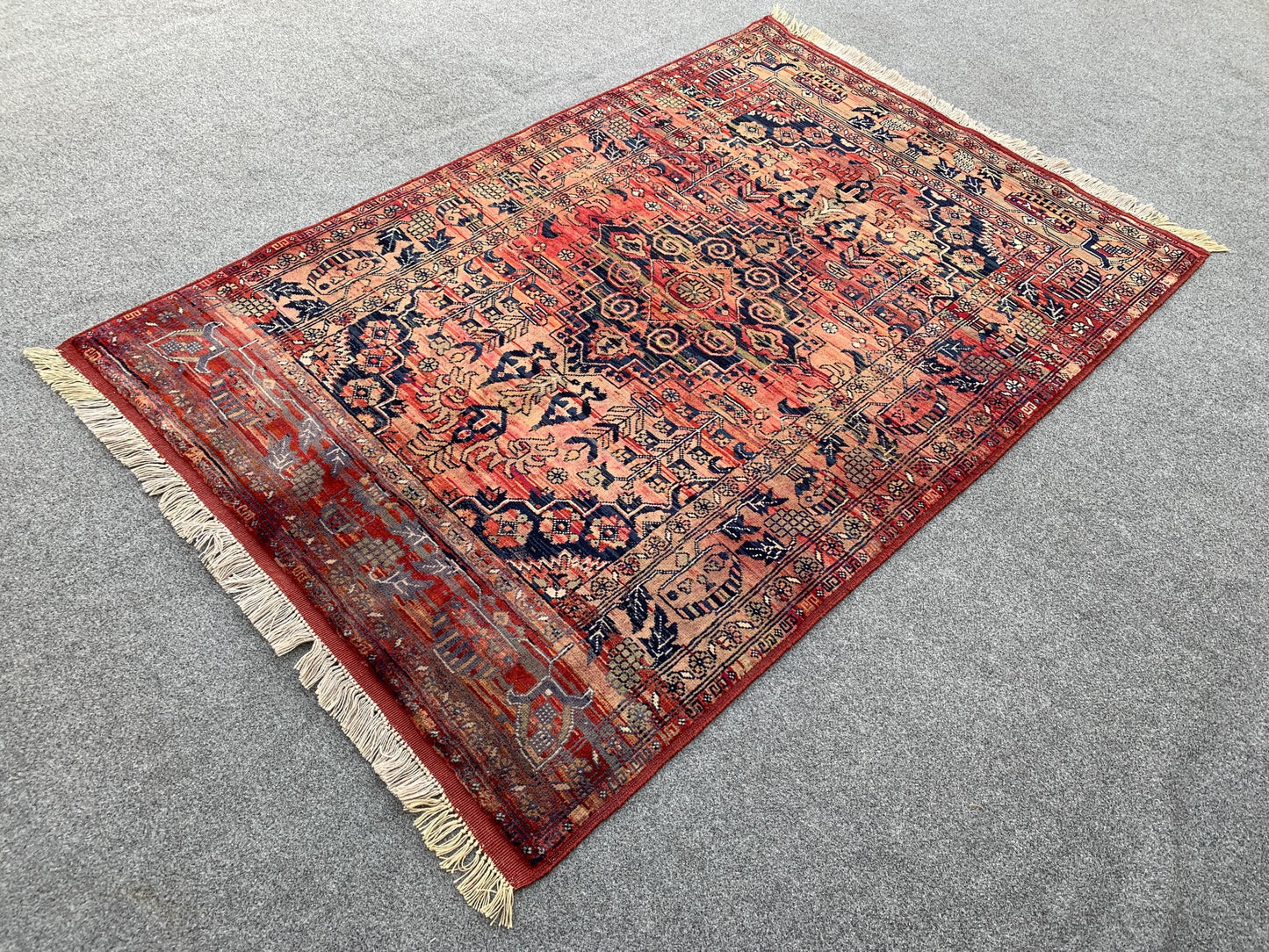 Vintage Rug, 3x5 Ft Afghan Hand Knotted Rug, Bukhara design Rug, Oriental Turkmen Rug, Good Pile Wool Rug, Best for Bedroom Living Room Rug.