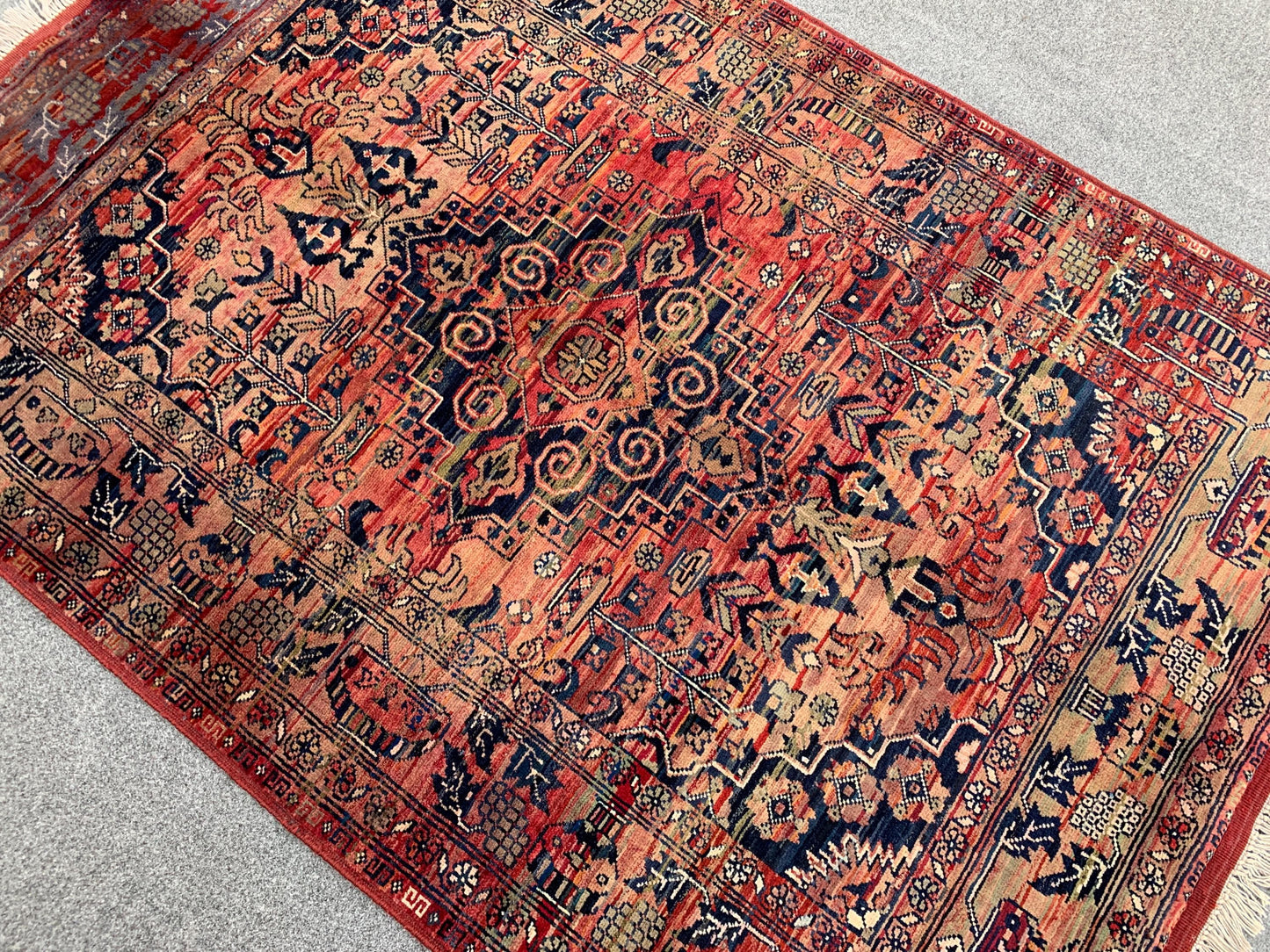 Vintage Rug, 3x5 Ft Afghan Hand Knotted Rug, Bukhara design Rug, Oriental Turkmen Rug, Good Pile Wool Rug, Best for Bedroom Living Room Rug.