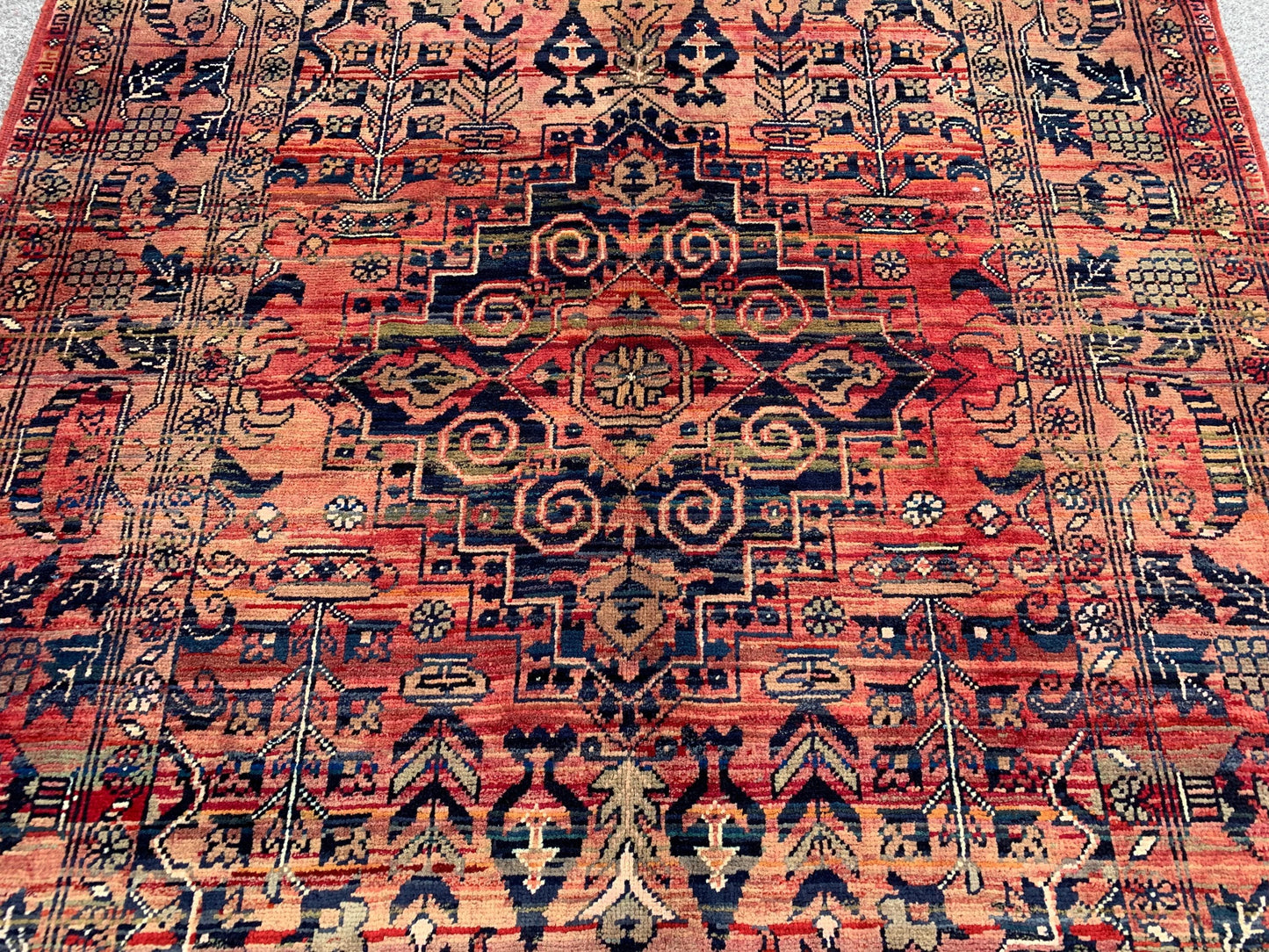 Vintage Rug, 3x5 Ft Afghan Hand Knotted Rug, Bukhara design Rug, Oriental Turkmen Rug, Good Pile Wool Rug, Best for Bedroom Living Room Rug.