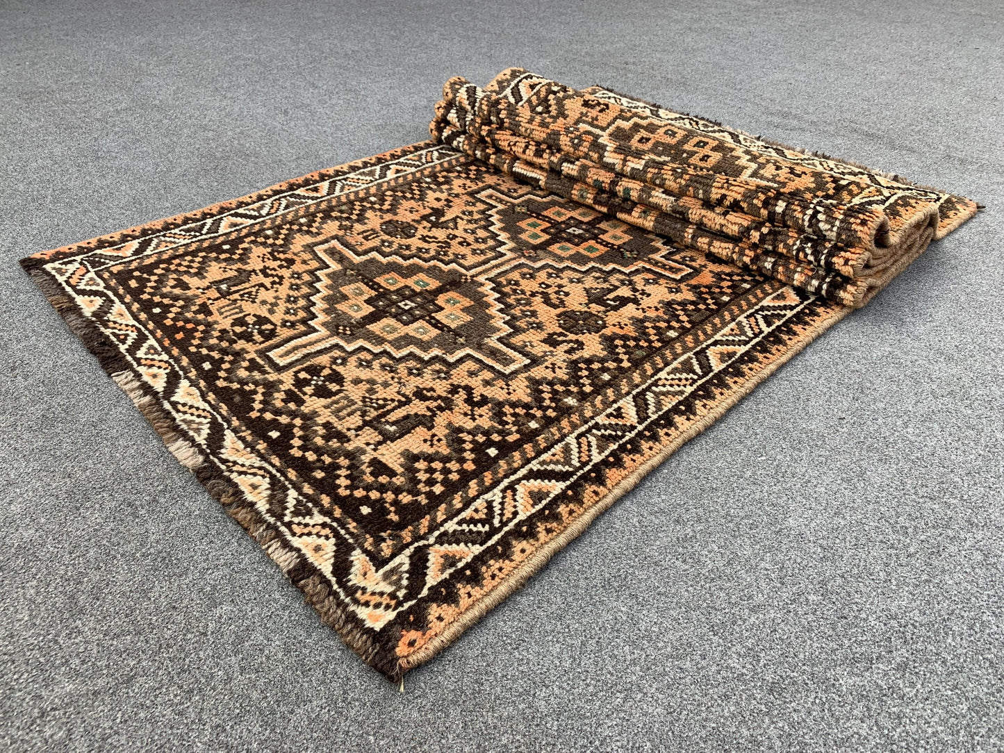 3x8 Ft Runner Antique Rug, Caucasian Runner Rug, Afghan Hand knotted Wool Rug, Vintage Oriental Rug, Turkmen Tribal Rug, Hallway Runner Rug.