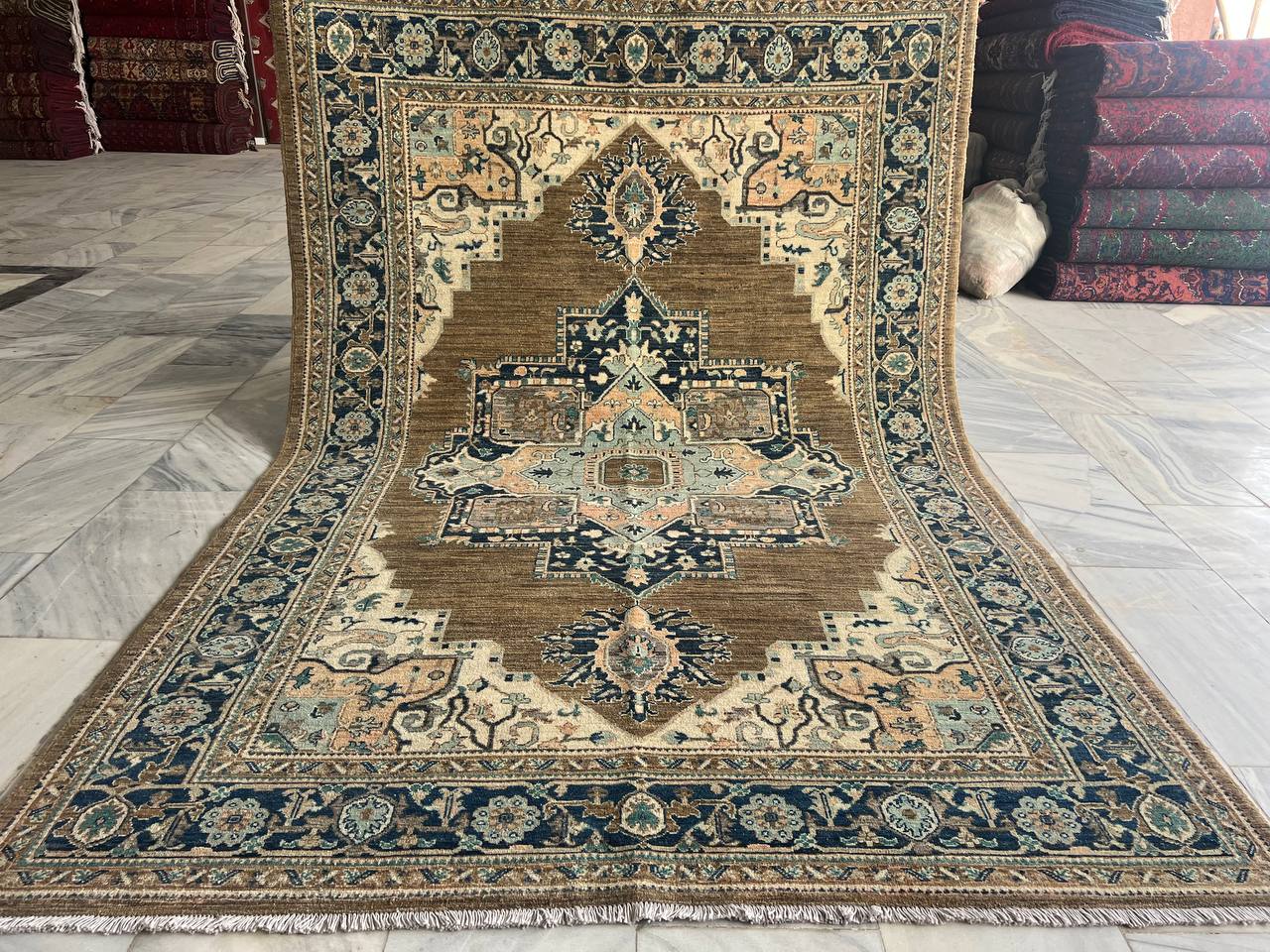 6x9 ft afghan handmade chobi haris rug, one of kind rug,living room rug ,