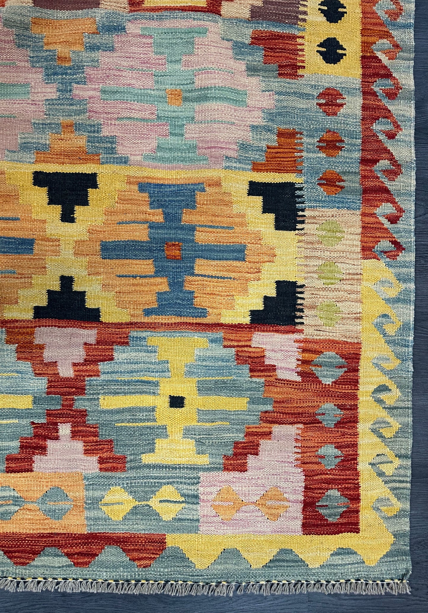 6x8 ft Multicolored Kilim Area Rug