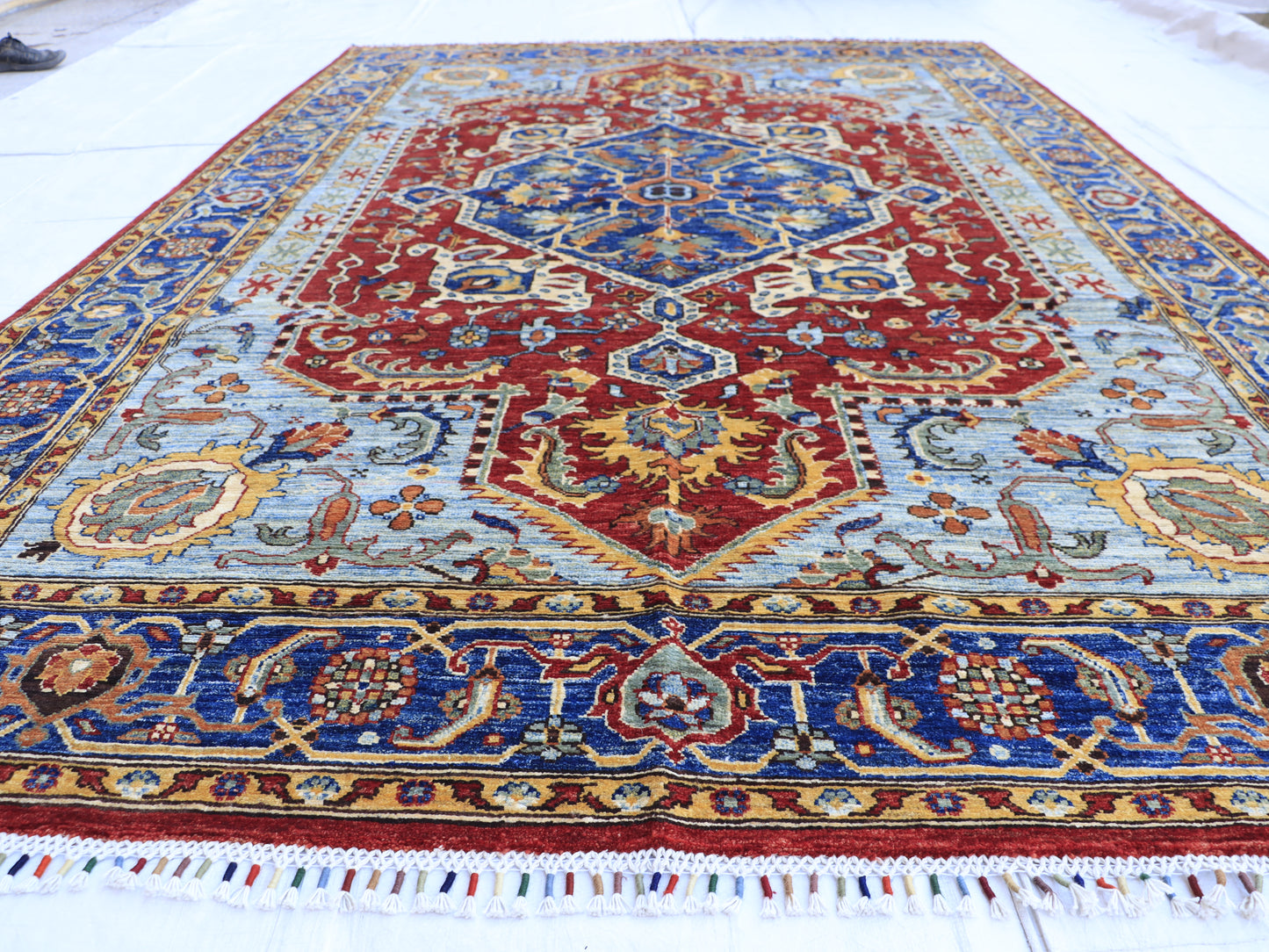 6x10 ft Blue Haris Area Rug