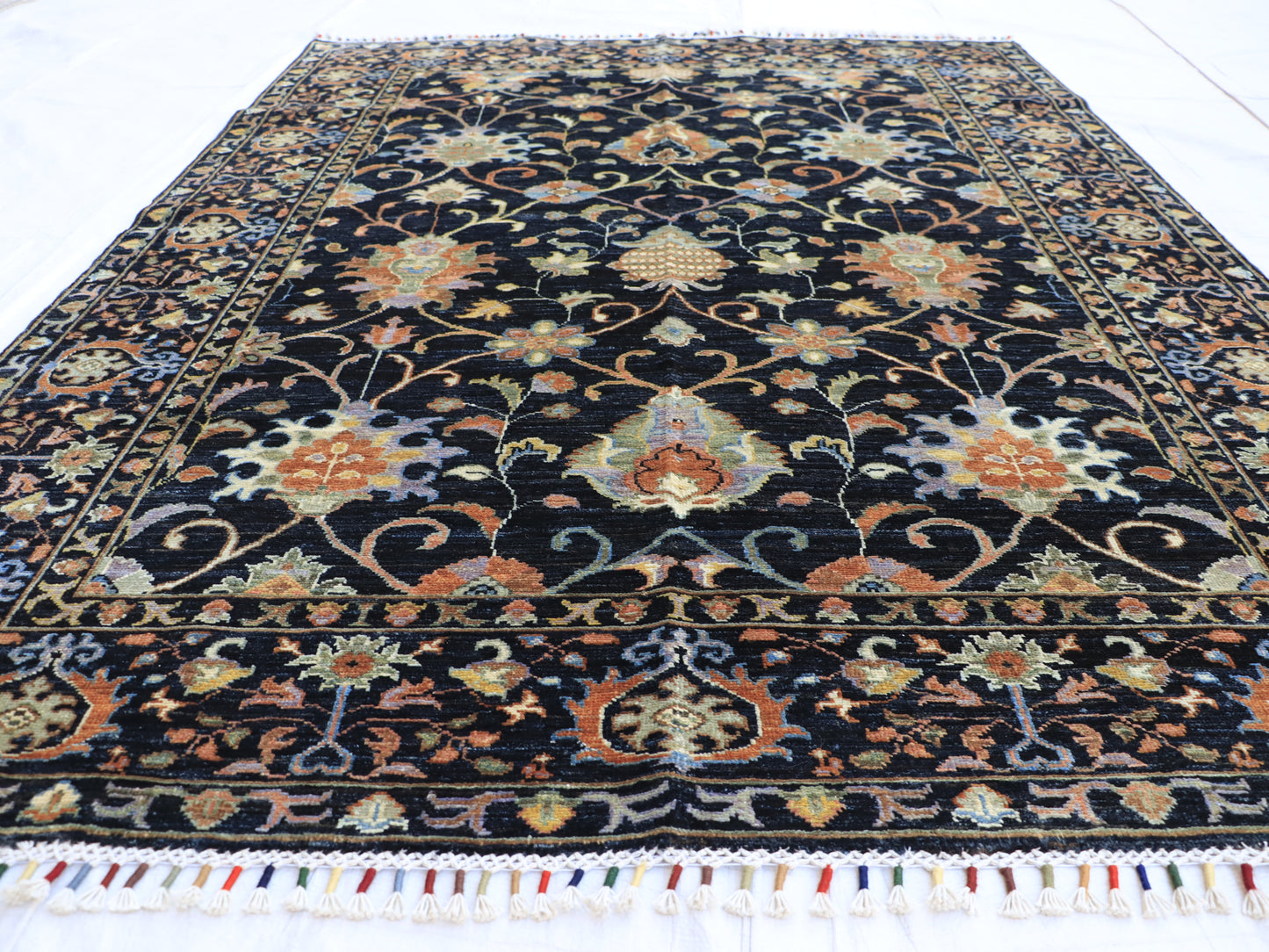 5x8 ft Black Sultani Area Rug