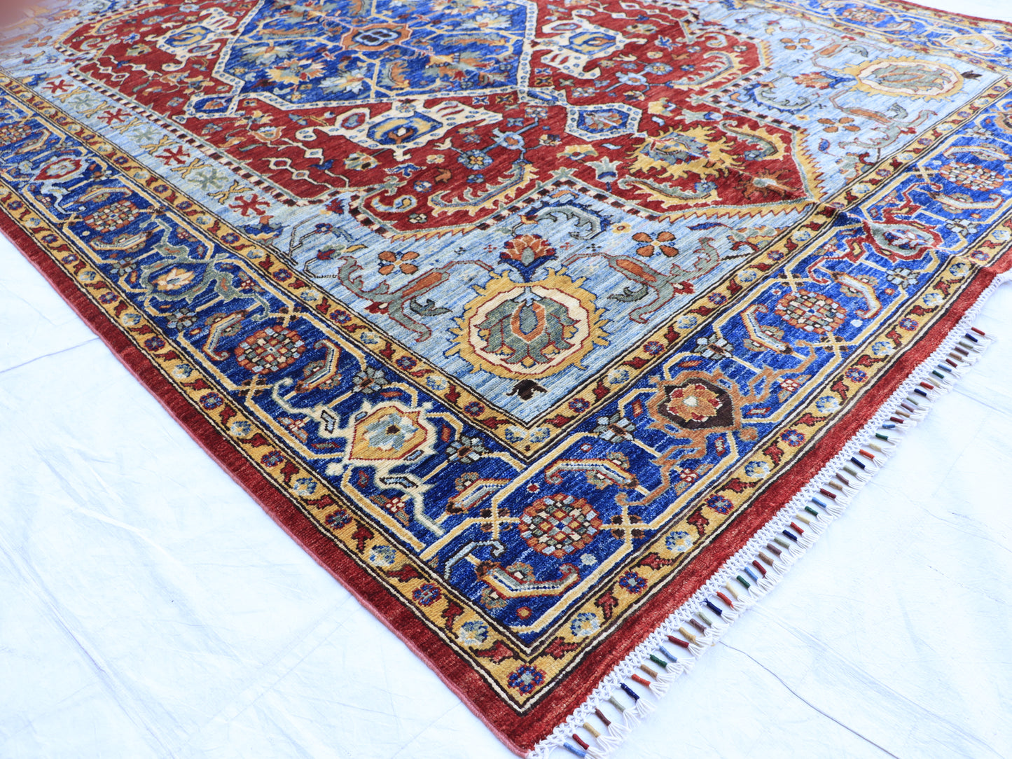 6x10 ft Blue Haris Area Rug