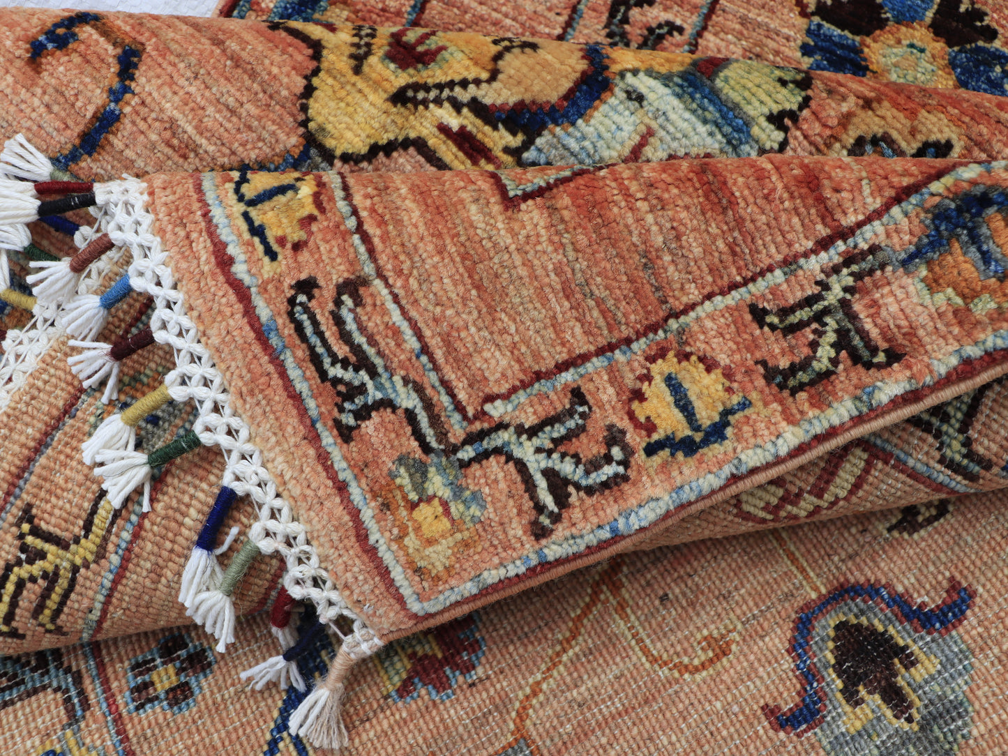 3x4 ft Orange Sultani Area Rug