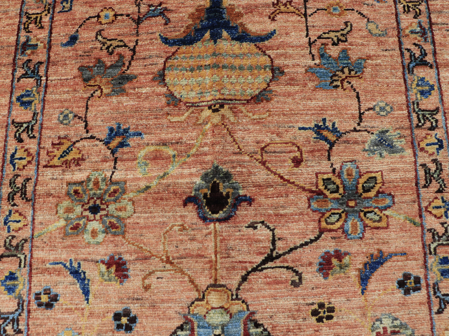 3x4 ft Orange Sultani Area Rug