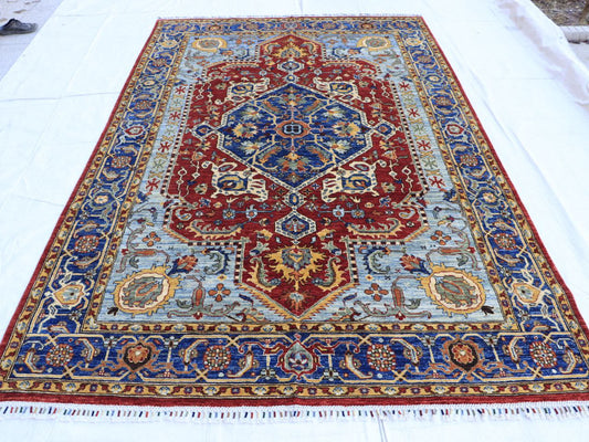 6x10 ft Blue Haris Area Rug