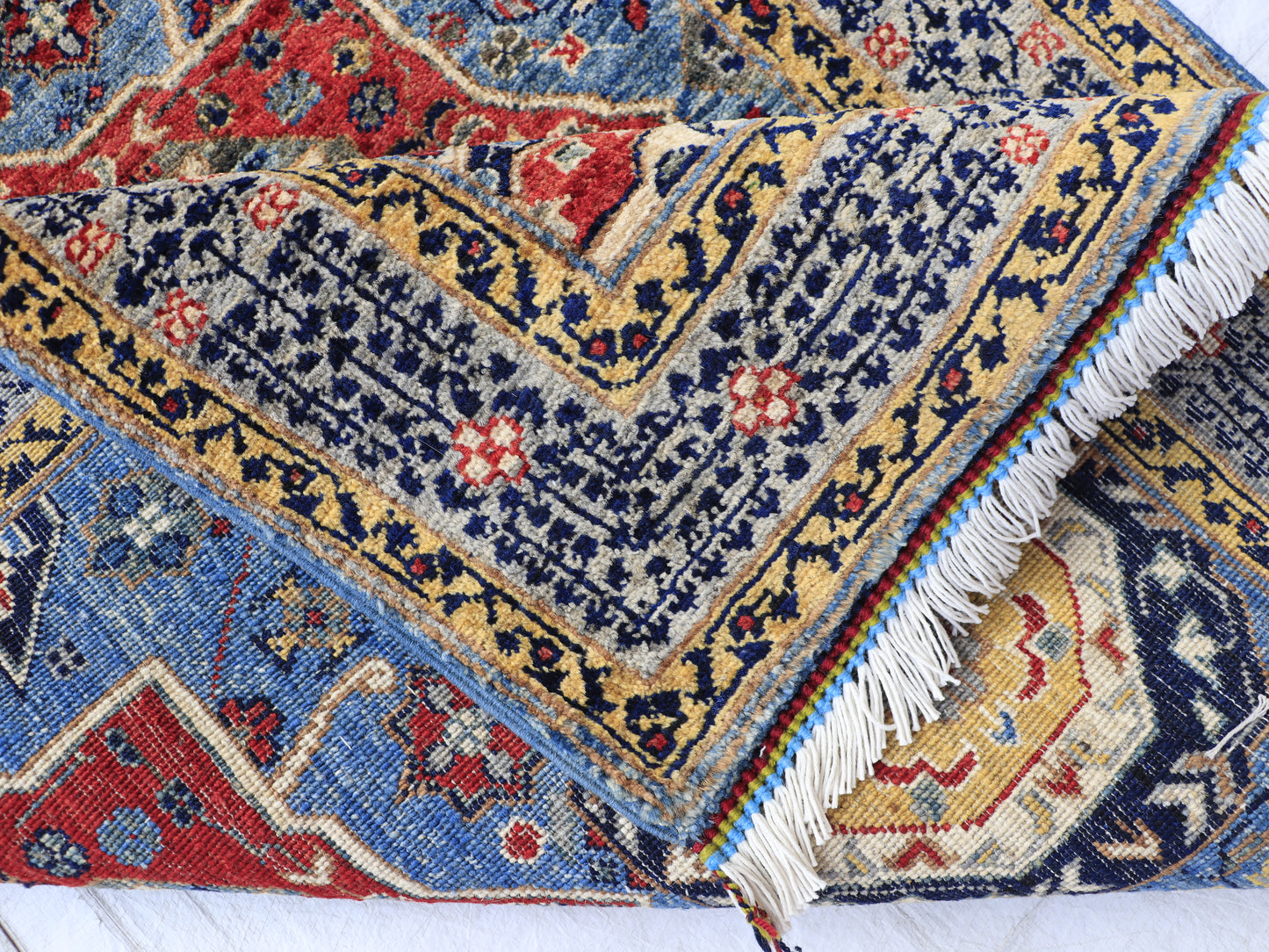 3x5 ft Blue Mamluk Area Rug