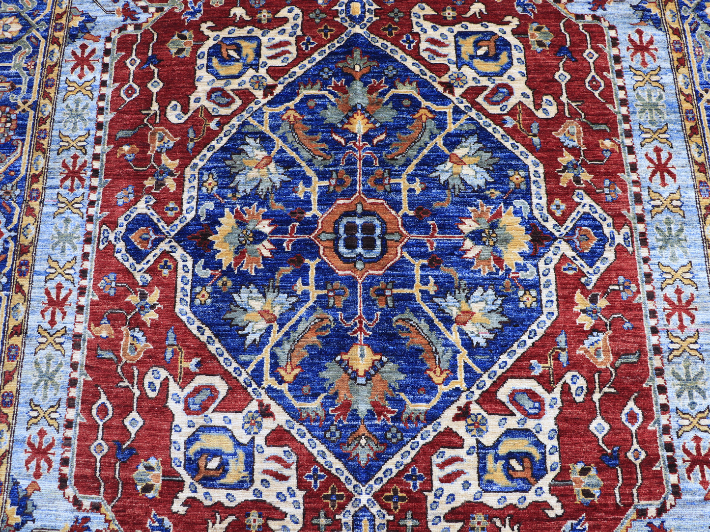 6x10 ft Blue Haris Area Rug