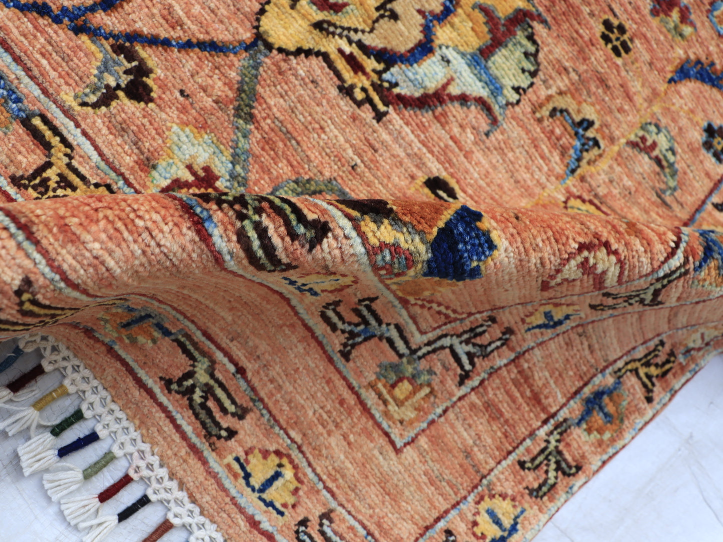 3x4 ft Orange Sultani Area Rug
