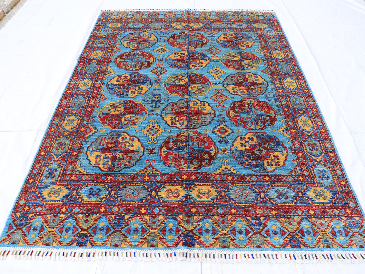 6x8 ft Blue Vaziri Area Rug