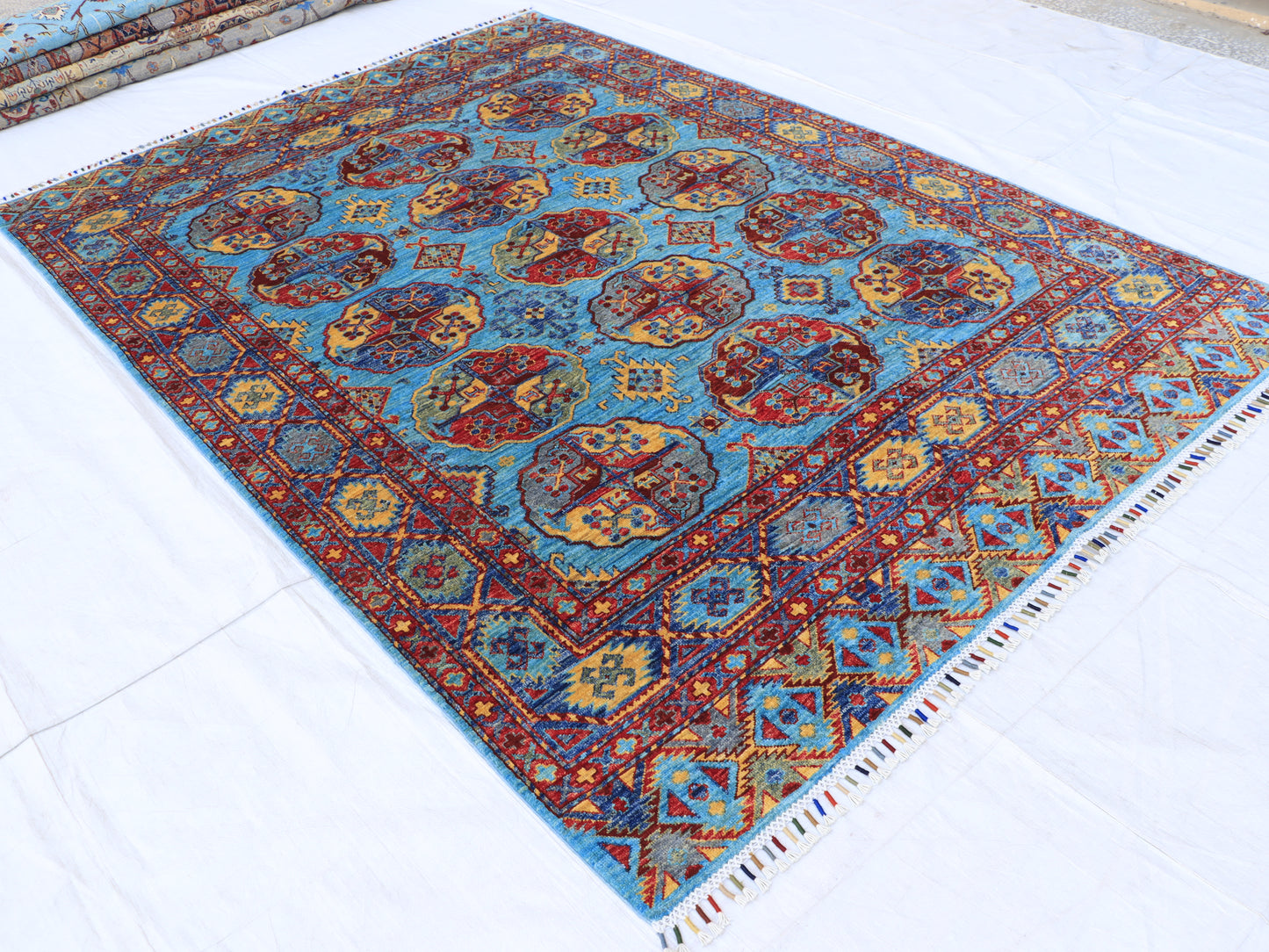 6x8 ft Blue Vaziri Area Rug