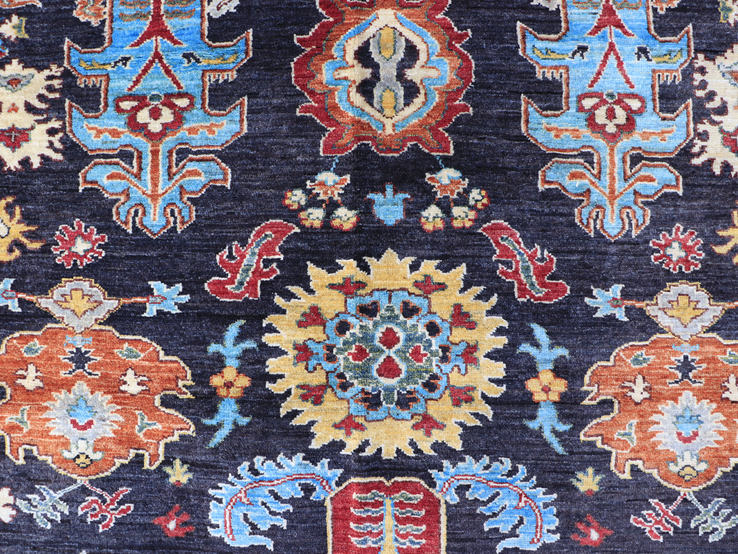 6x7 ft Black Sarapi Naqsha Area Rug