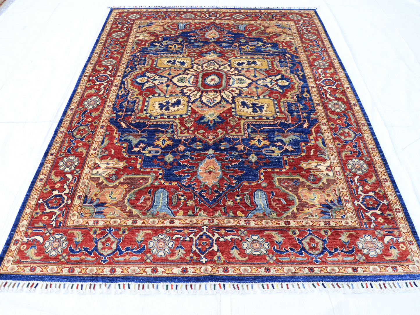 6x8 ft Red Haris Area Rug